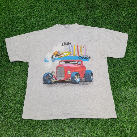 Vintage 1991 Surfer Shirt Large 22x27 Little-Deuce-Coupe - Picture 1 of 14